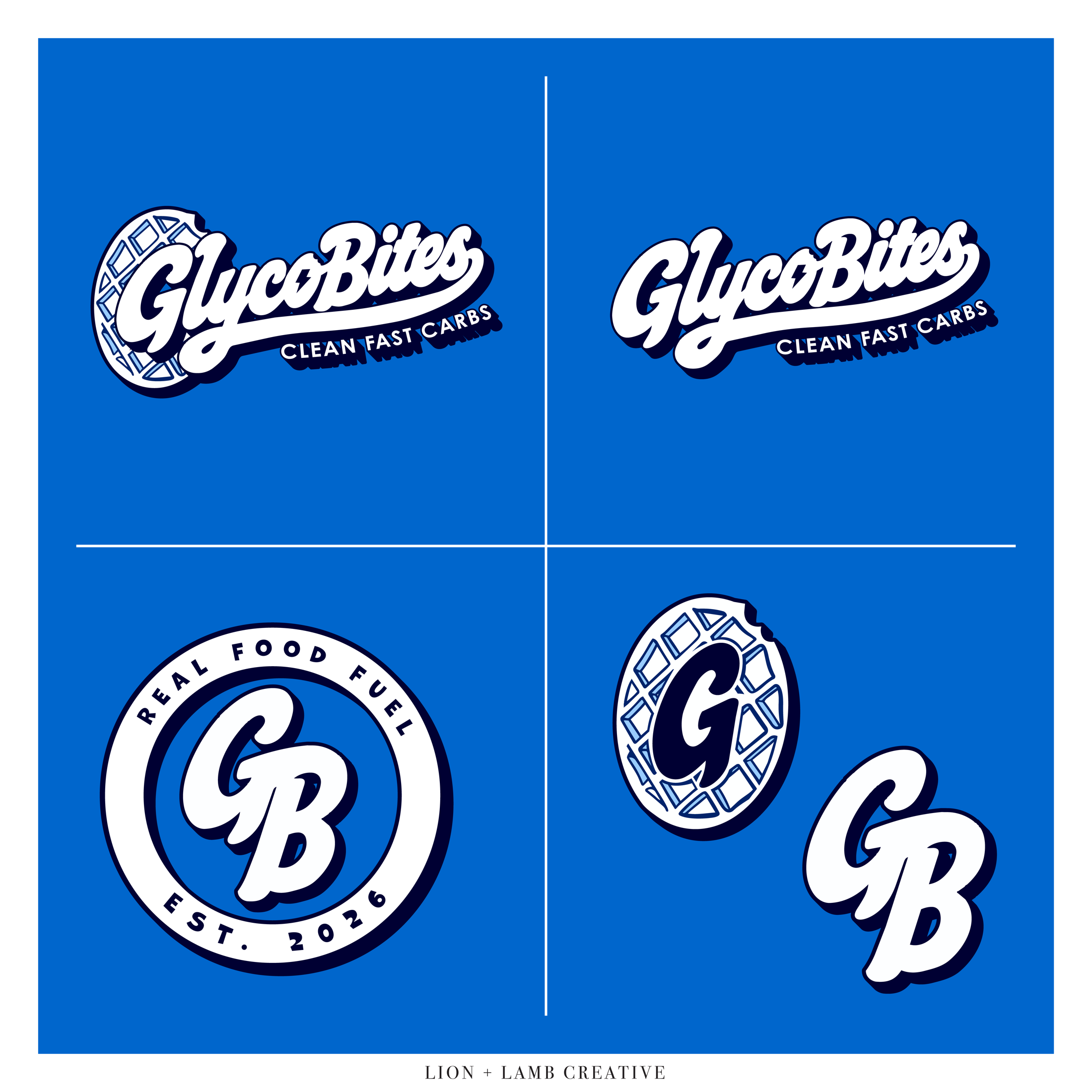 Four-part GlycoBites logo system