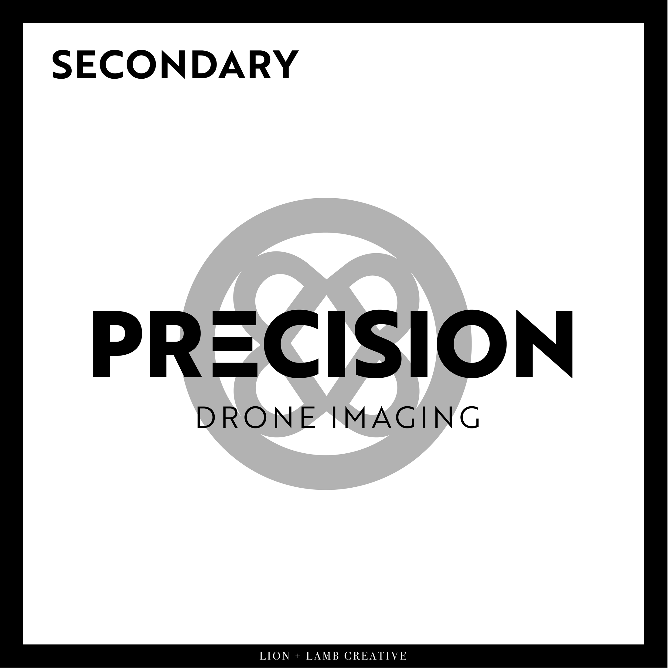 Secondary Precision Drone Imaging logo with circular watermark